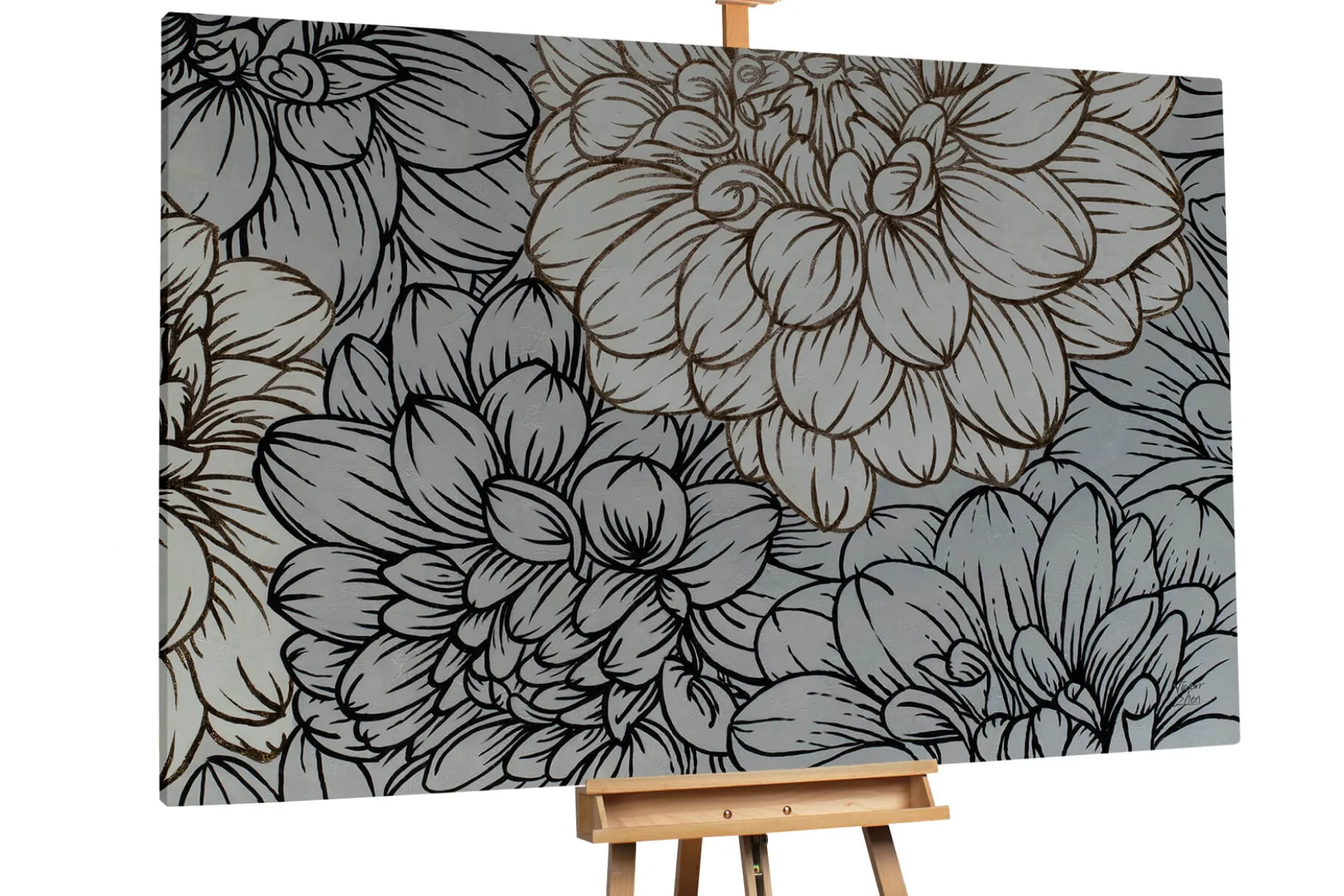 Öl Gemälde 'Panorama of Flowers' | Handgemaltes Unikat