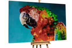 Öl Gemälde 'Parrot Mosaic' | Handgemaltes Unikat