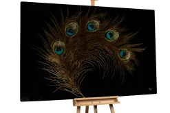 Öl Gemälde 'Peacock footprints' | Handgemaltes Unikat