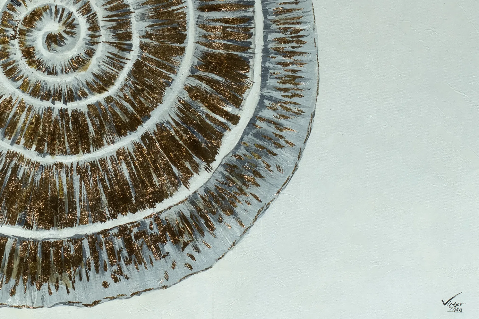 Öl Gemälde 'Pearlescent Conch' | Handgemaltes Unikat