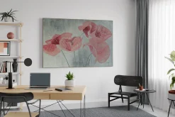 Öl Gemälde 'Poppies in the Haze' | Handgemaltes Unikat