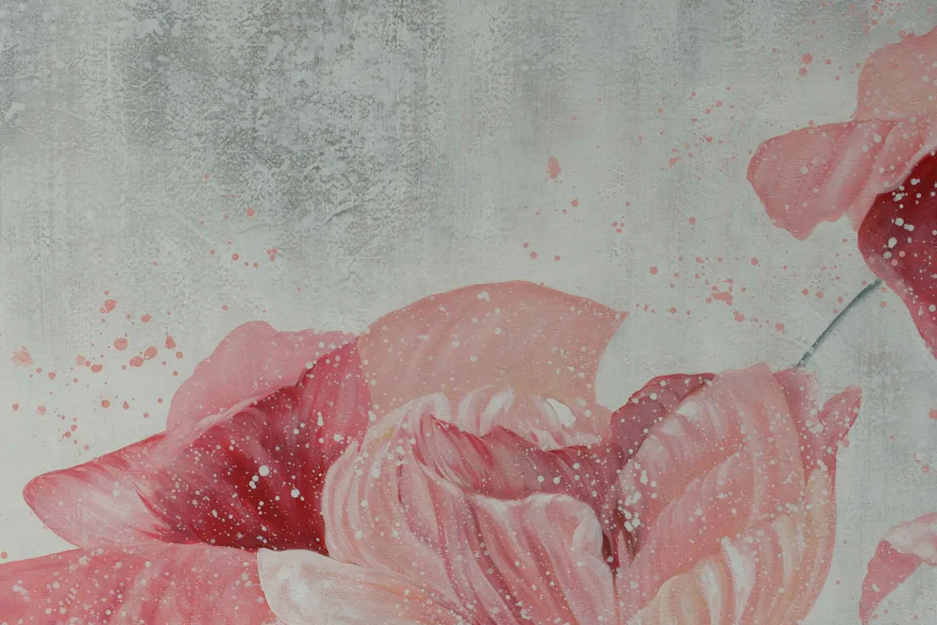 Öl Gemälde 'Poppies in the Haze' | Handgemaltes Unikat