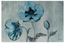 Öl Gemälde 'Poppy Blues' | Handgemaltes Unikat