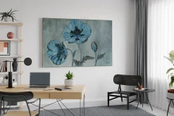 Öl Gemälde 'Poppy Blues' | Handgemaltes Unikat