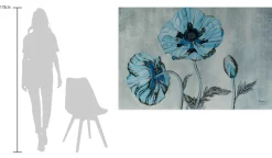 Öl Gemälde 'Poppy Blues' | Handgemaltes Unikat