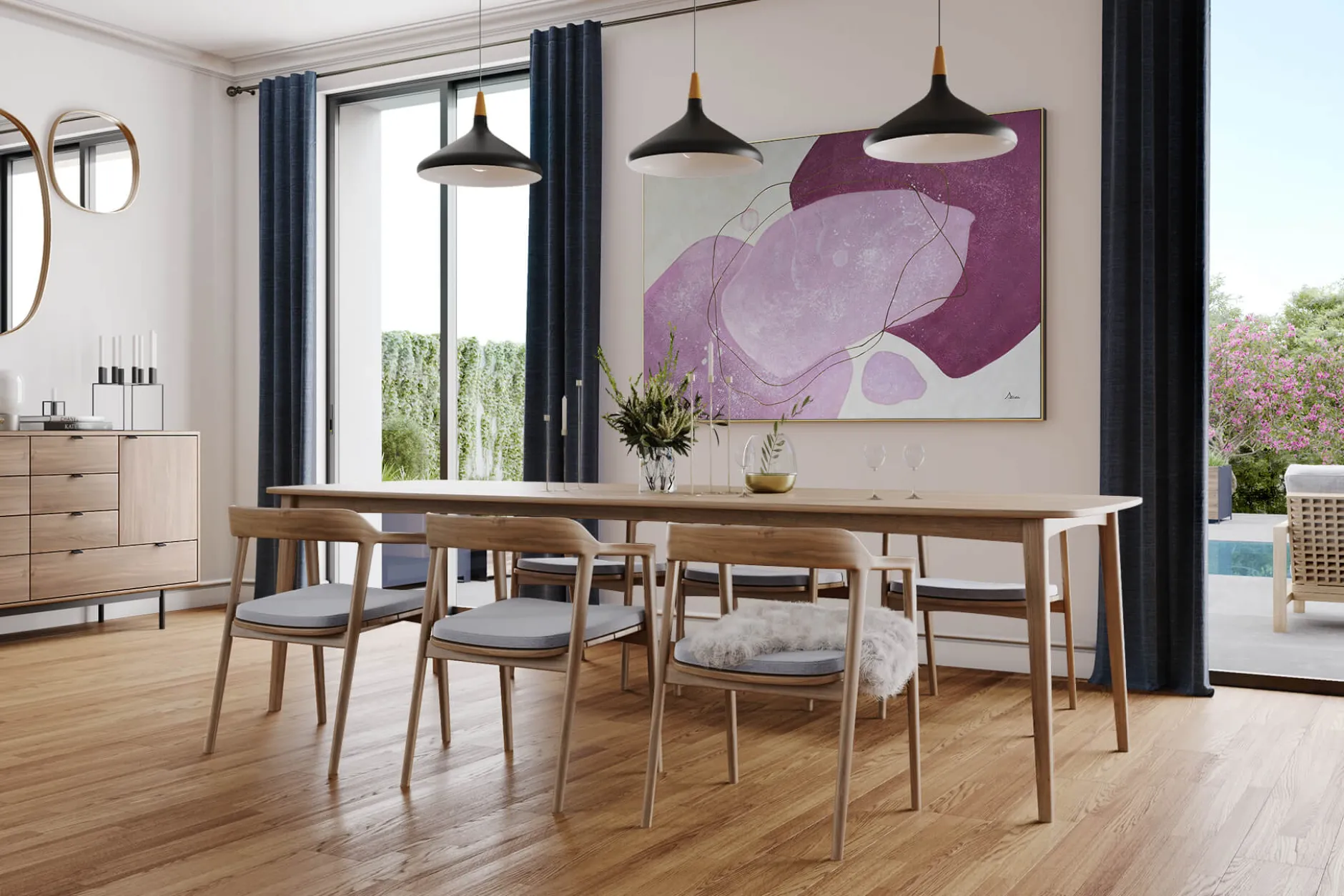 Öl Gemälde 'Purple Connection' | Handgemaltes Unikat