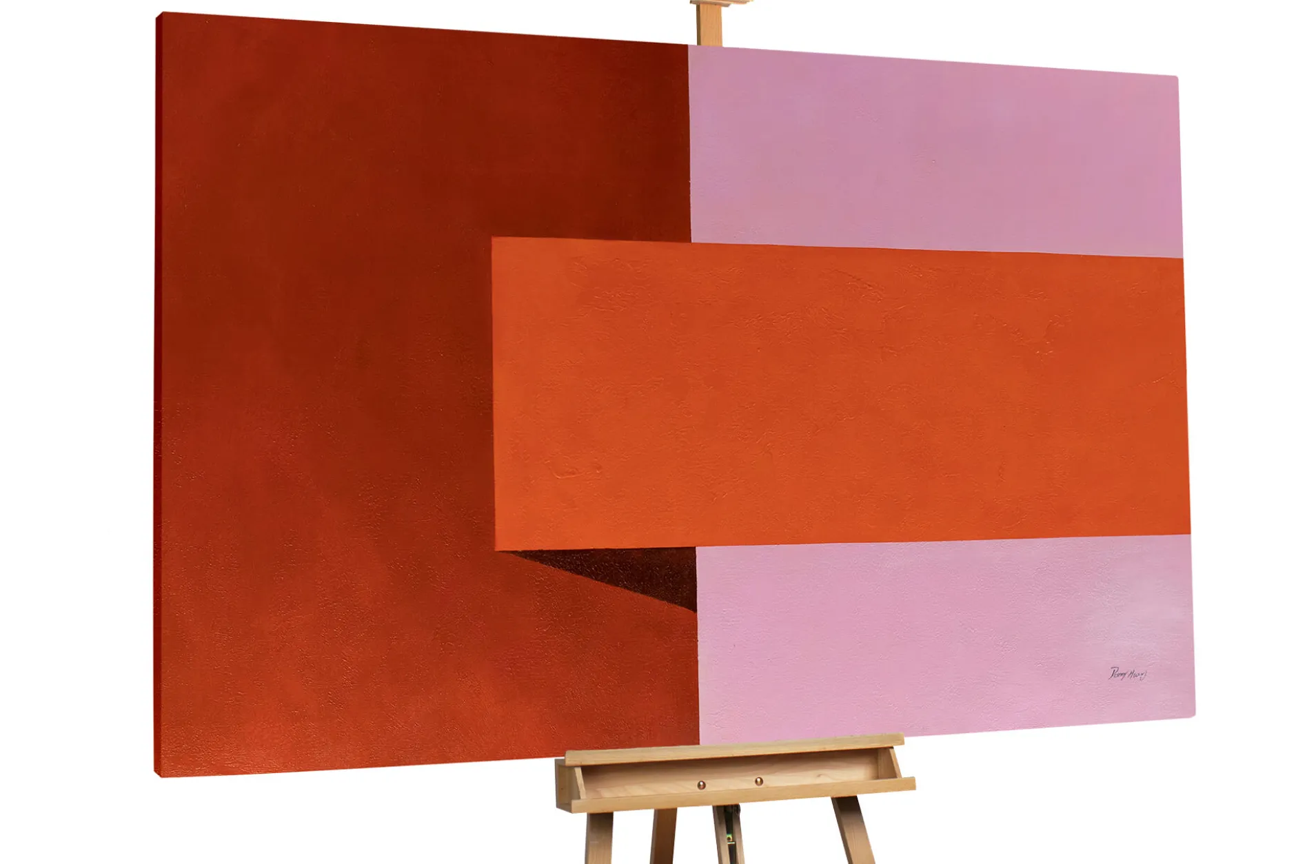 Öl Gemälde 'Red Contemplation' | Handgemaltes Unikat