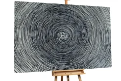Öl Gemälde 'Silver Dimension' | Handgemaltes Unikat