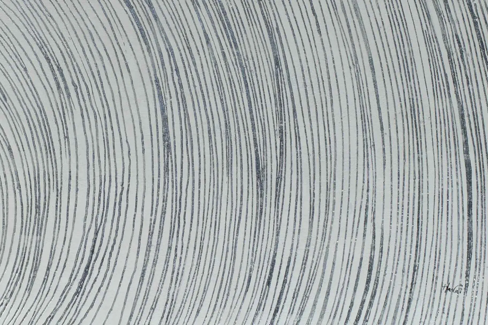 Öl Gemälde 'Silver Infinity' | Handgemaltes Unikat