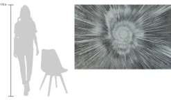 Öl Gemälde 'Silver Sun' | Handgemaltes Unikat