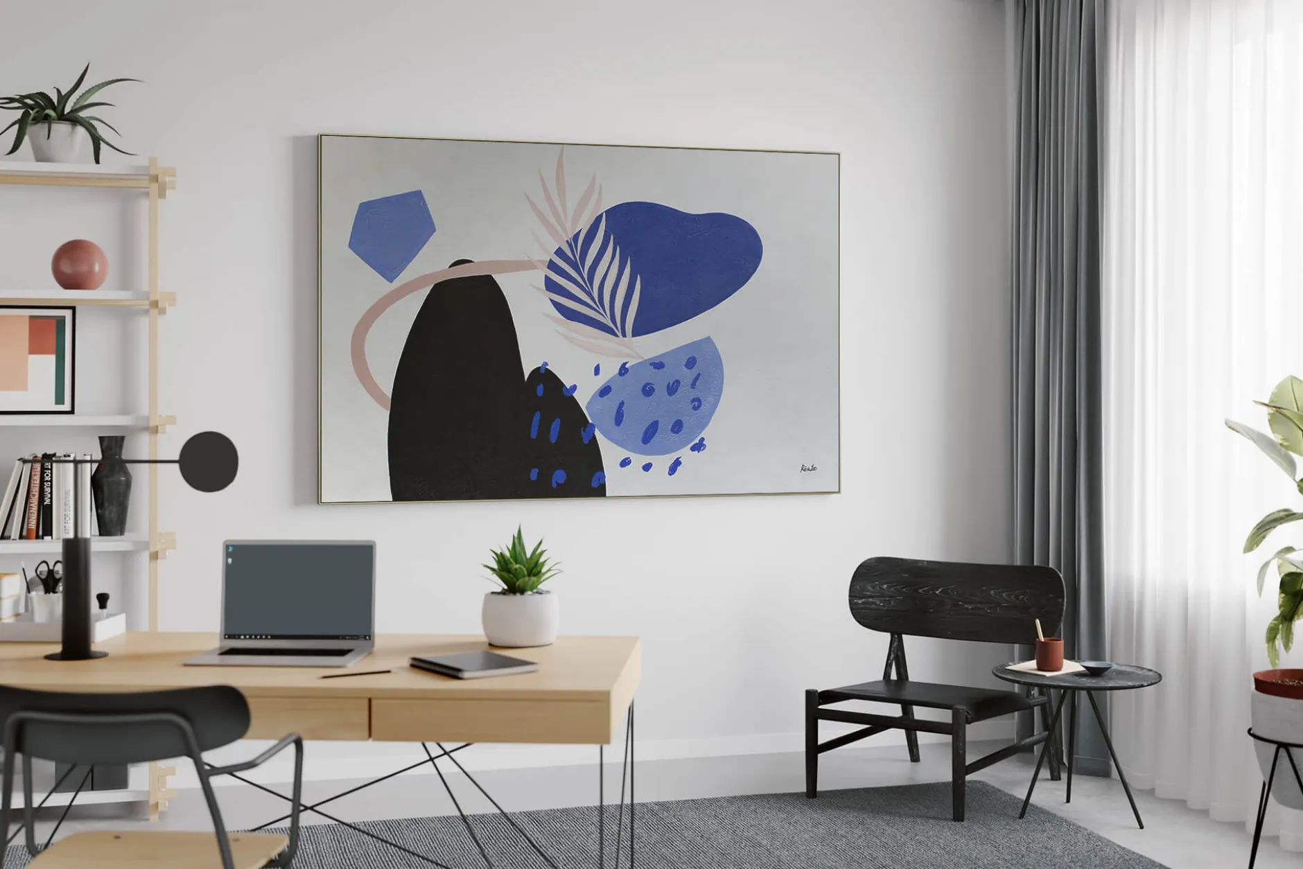Öl Gemälde 'Sinfonie in Blau' | Handgemaltes Unikat