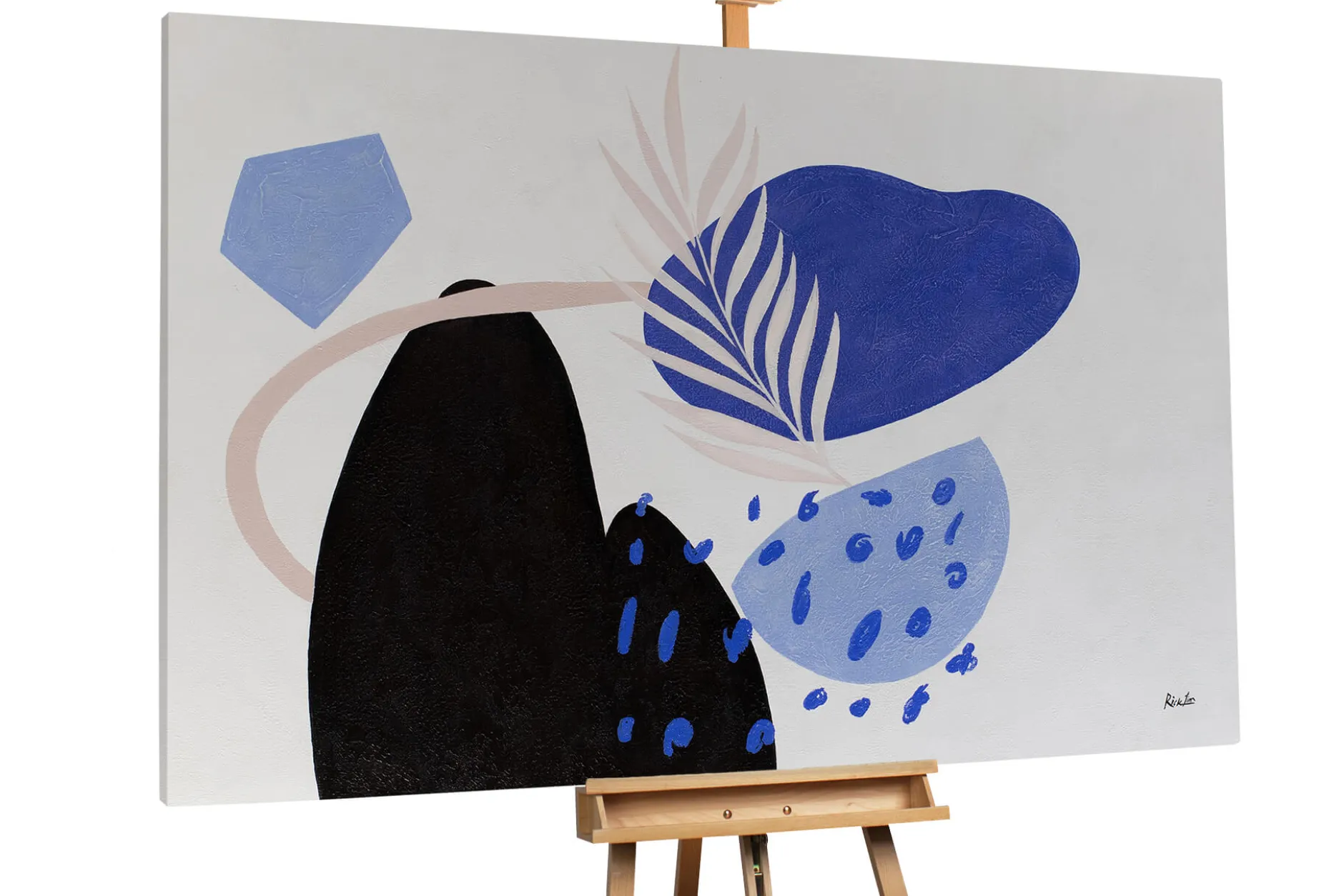 Öl Gemälde 'Sinfonie in Blau' | Handgemaltes Unikat