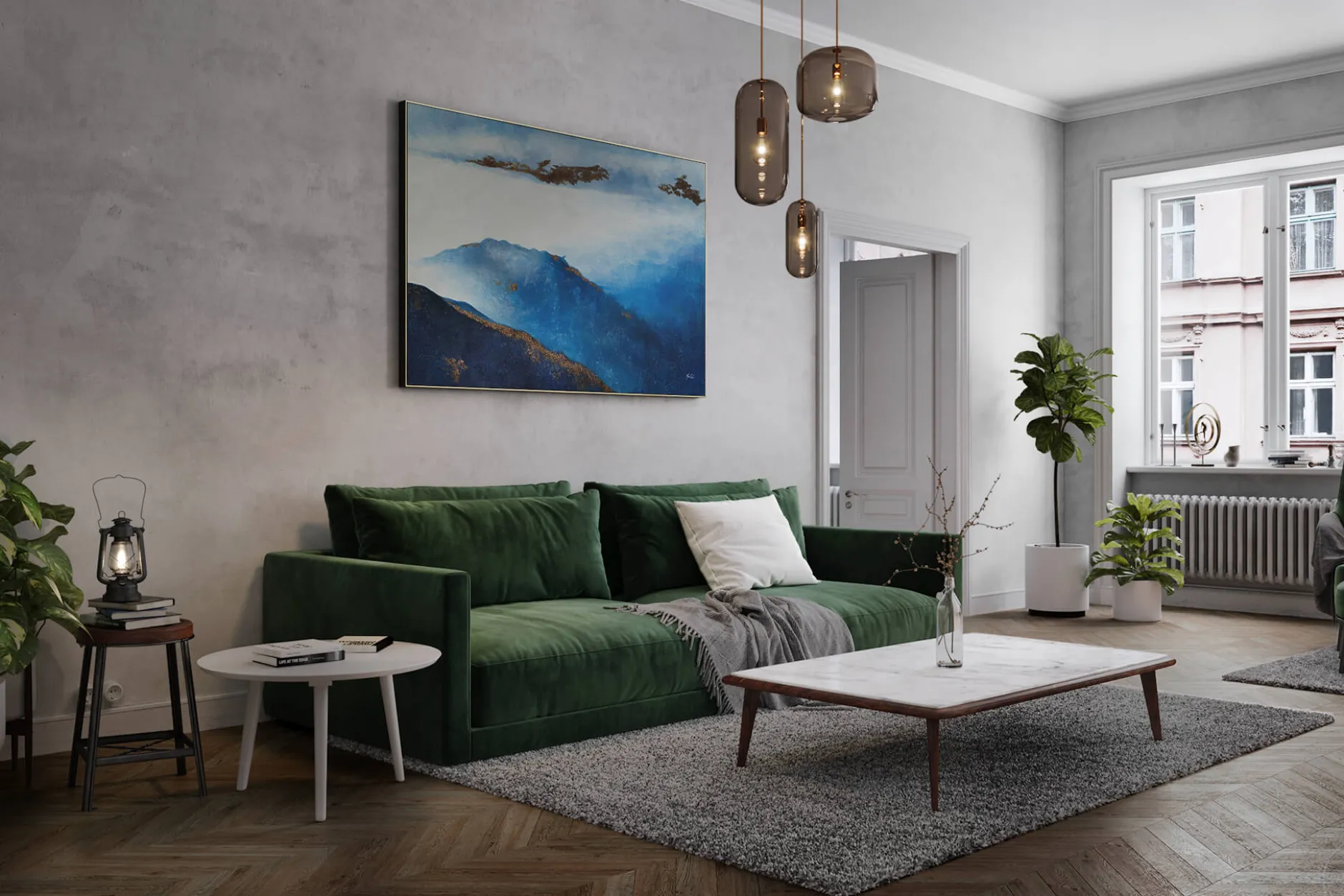 Öl Gemälde 'Sky Shades' | Handgemaltes Unikat