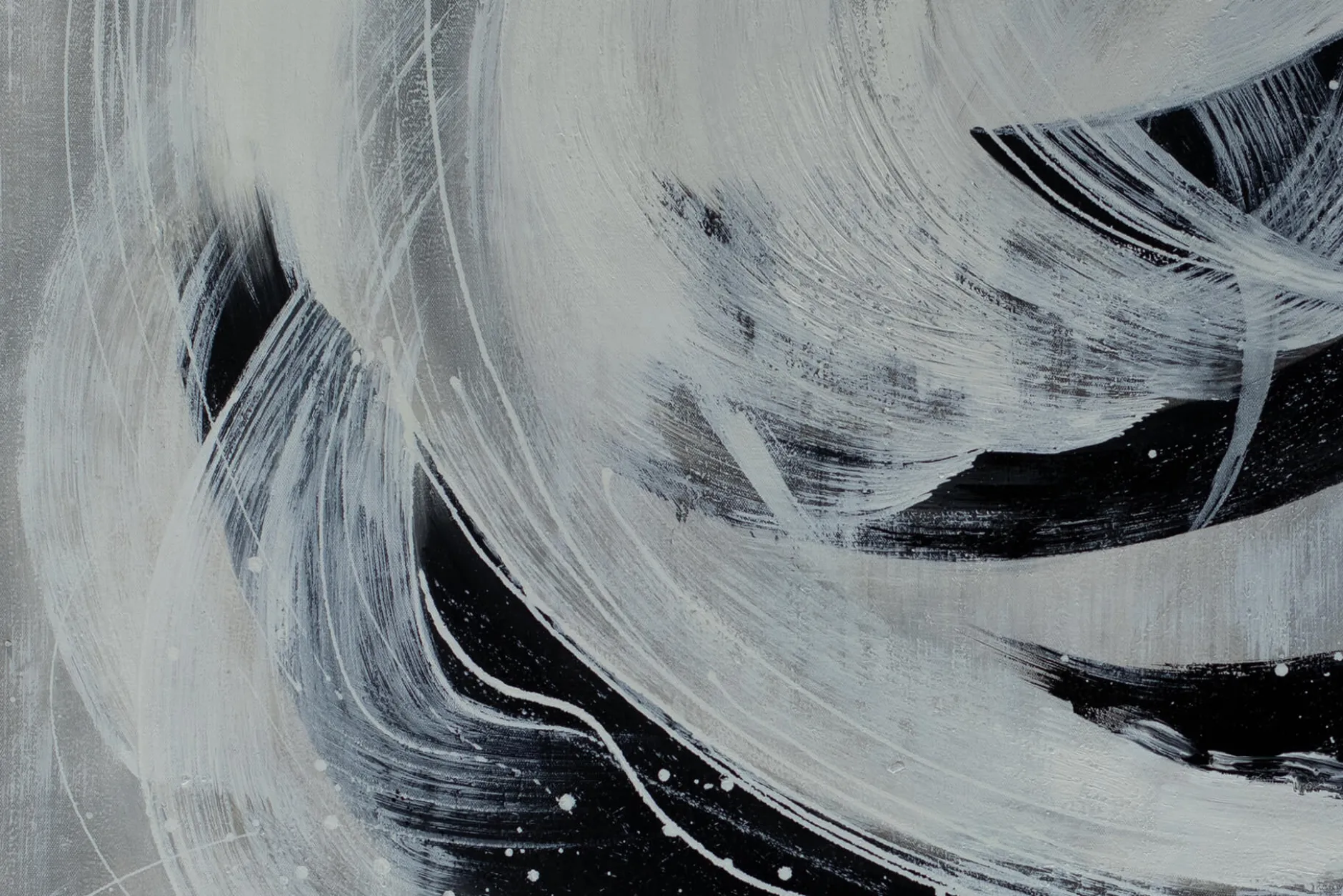 Öl Gemälde 'Snow Vortex' | Handgemaltes Unikat