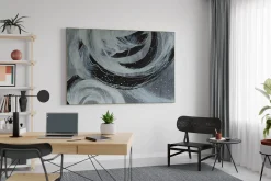 Öl Gemälde 'Snow Vortex' | Handgemaltes Unikat