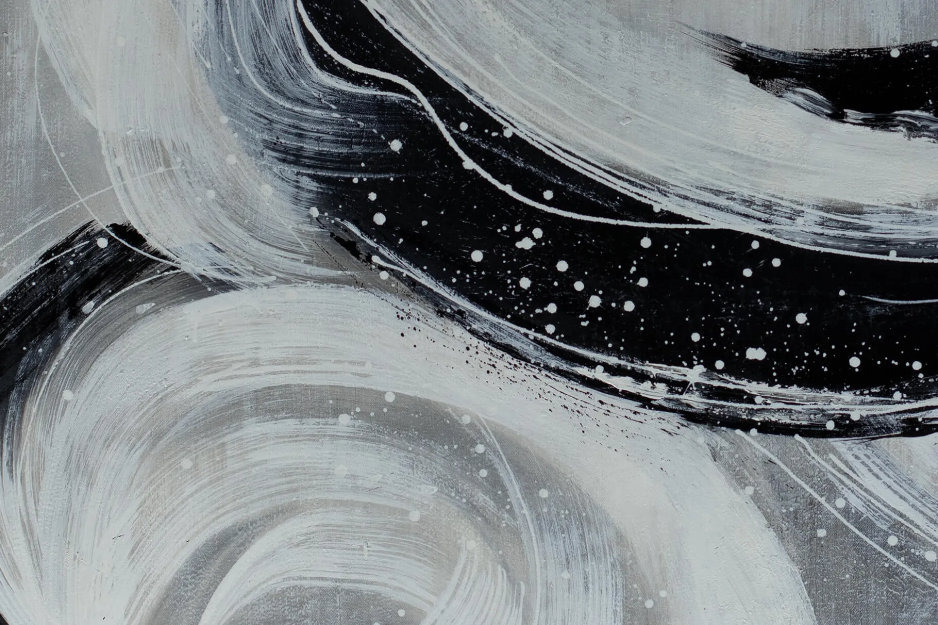 Öl Gemälde 'Snow Vortex' | Handgemaltes Unikat
