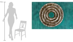 Öl Gemälde 'Solar Disk on Emerald' | Handgemaltes Unikat