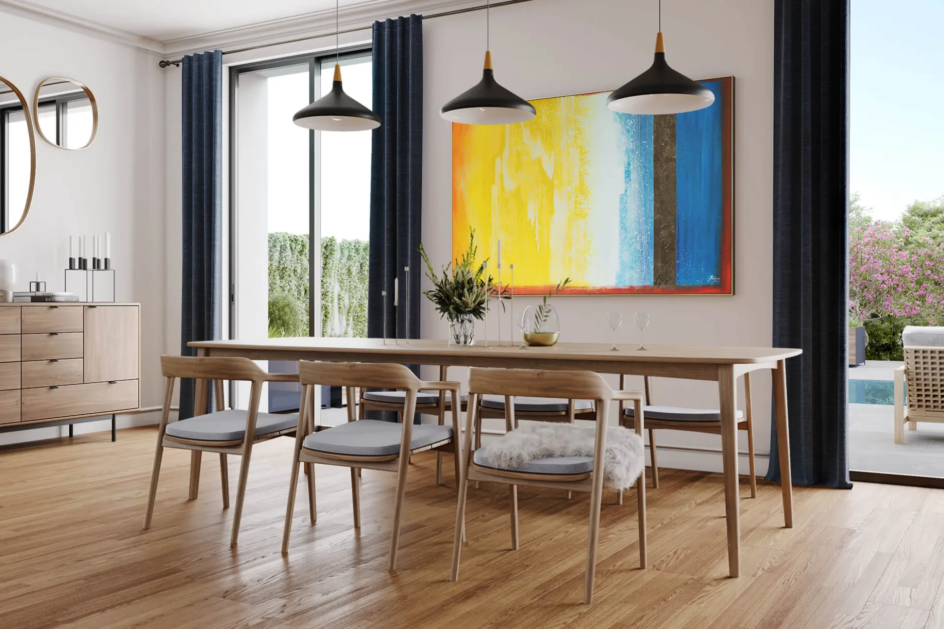 Öl Gemälde 'Sunset Panorama' | Handgemaltes Unikat