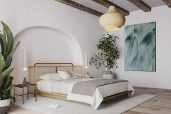 Öl Gemälde 'Turquoise Plants' | Handgemaltes Unikat