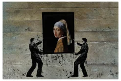 Öl Gemälde 'Vermeers Street Art' | Handgemaltes Unikat