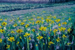Öl Gemälde 'Violet Meadow' | Handgemaltes Unikat
