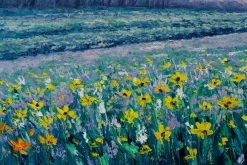 Öl Gemälde 'Violet Meadow' | Handgemaltes Unikat