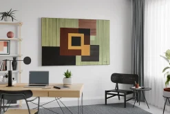 Öl Gemälde 'Wooden Cubism' | Handgemaltes Unikat