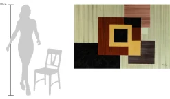 Öl Gemälde 'Wooden Cubism' | Handgemaltes Unikat