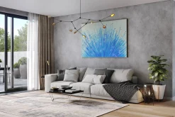 Öl Gemälde 'Zoom of Dandelion' | Handgemaltes Unikat