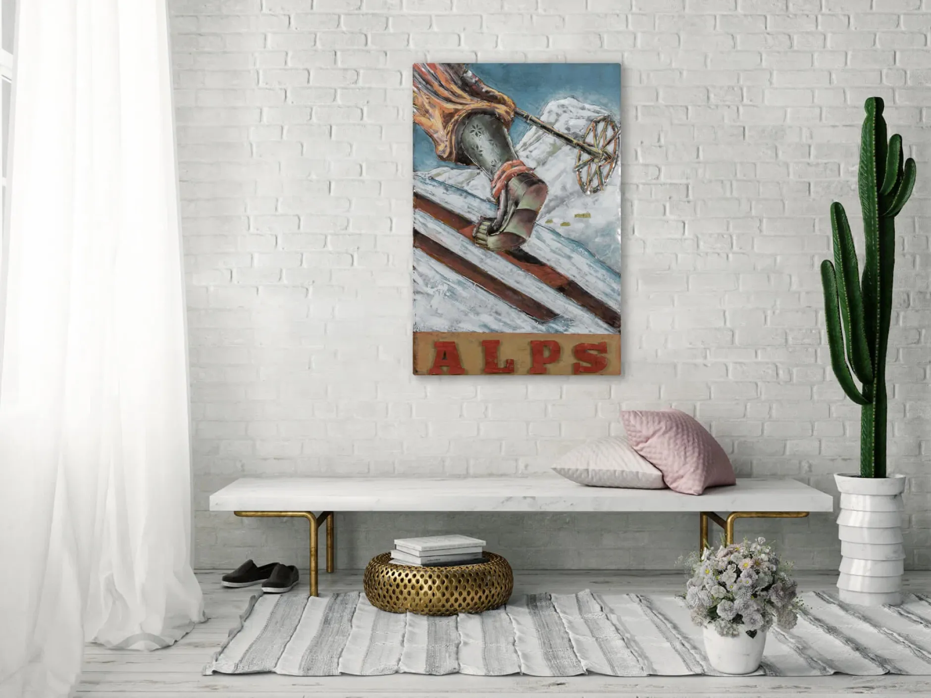 Metallbild 3D 'Alpine Rush' 60x90x5,5cm