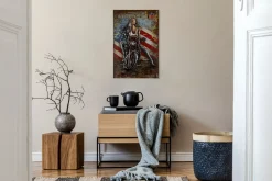 Metallbild 3D 'American Girl' 60x90x8,5cm