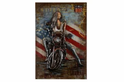 Metallbild 3D 'American Girl' 60x90x8,5cm