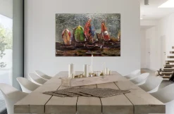 Metallbild 3D 'Around the World' 100x70x8cm