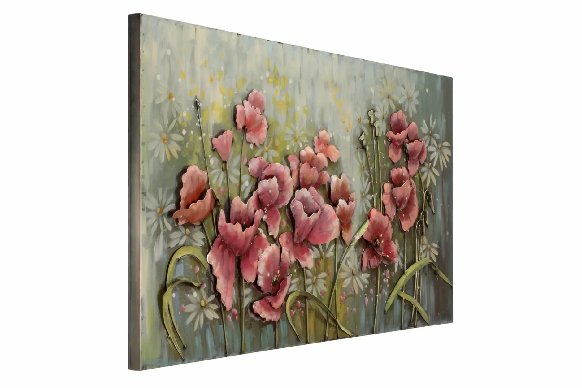Metallbild 3D 'Aufgeblüht' 120x60x6cm