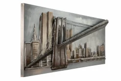 Metallbild 3D 'Brückenband' 144x44x6cm