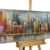 Metallbild 3D 'Bridge the Gap' 140x50x4cm