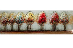 Metallbild 3D 'Bunte Allee' 150x50x4cm