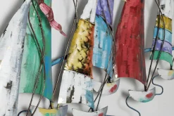 Metallbild 3D 'Bunte Gefährten' 120x60x4cm