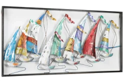 Metallbild 3D 'Bunte Gefährten' 120x60x4cm
