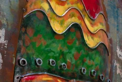 Metallbild 3D 'Bunte Maskerade' 120x60x7cm
