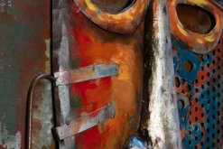 Metallbild 3D 'Bunte Maskerade' 120x60x7cm