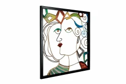 Metallbild 3D 'Buntes Beisammensein' 60x60x2,5cm