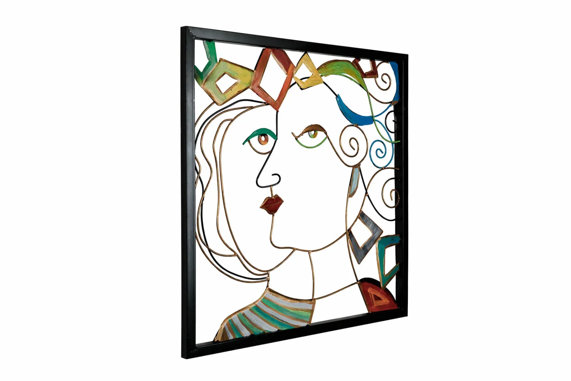Metallbild 3D 'Buntes Beisammensein' 60x60x2,5cm
