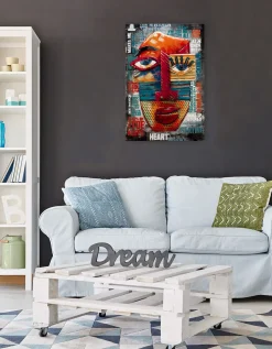 Metallbild 3D 'Colourful Joy' 60x90x6cm