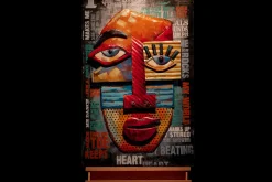 Metallbild 3D 'Colourful Joy' 60x90x6cm