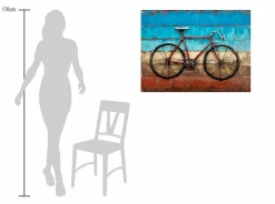 Metallbild 3D 'Cycling to the Beach' 100x70x5cm