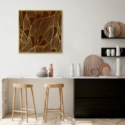 Metallbild 3D 'Das Gold der Natur' 80x80x2,5cm