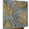 Metallbild 3D 'Das Silber des Windes' 80x80x2,5cm