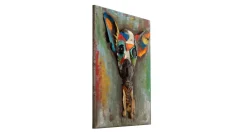 Metallbild 3D 'Der Mexikaner' 60x60x4,5cm