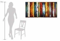 Metallbild 3D 'Dritte Dimension' 120x60x4cm